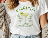 "Margarita Social Club" design on a white unisex t-shirt