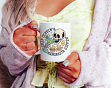 "Chip Dippin Margarita Sippin" design on a white ceramic coffee mug