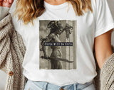 "Girls Will Be Girls Medusa" design on a white unisex t-shirt