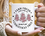 Farm Fresh Christmas Tree Cakes Funny Holiday Coffee Mug