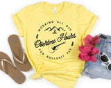 "Overtime Hours Mountain Oliver Anthony" design on a pale yellow unisex t-shirt