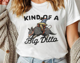 "Kind Of A Big Dilla" design on a white unisex t-shirt