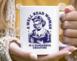 A Well Read Women Retro Bookish Reading Coffee Mug
