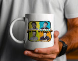 "Dad Vibes 90's" design on a white ceramic coffee mug