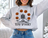 Stay Spooky Skeleton Juggle Halloween Sweatshirt, Unisex Crewneck