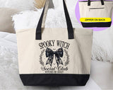 Spooky Witch Social Club Halloween Tote Bag
