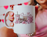 Valentine Coffee Love Hearts Valentine's Day Coffee Mug