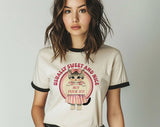 Usually Sweet & Nice But F*ck ICE Cat Ringer T-Shirt, Retro Contrast Trim Tee