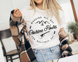 "Overtime Hours Mountain Oliver Anthony" design on a white unisex t-shirt