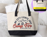 No City Lights Just Campfire Nights Camping Tote Bag