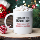 "You Can't Yell At Me" design on a white ceramic coffee mug
