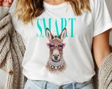 "Smart Donkey Vogue" design on a white unisex t-shirt