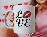 Love Kiss Lips Valentine's Day Coffee Mug