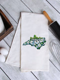 North Carolina State Flower Dogwood Tea Towel, Flour Sack Kitchen Dish Towel