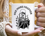 One More Chapter Skeleton Cute Book Reading Coffee Mug