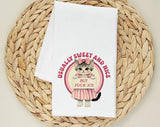 Usually Sweet & Nice But F*ck ICE Cat Tea Towel, Flour Sack Kitchen Dish Towel