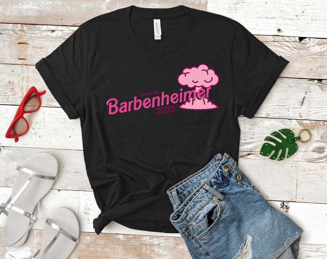 I Survived Barbenheimer 2023 - Barbie Parody T-Shirt
