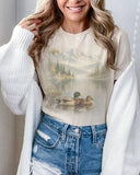 Duck Nature Retro 90s Boho Mallard T-Shirt, Outdoor Adventure Tee