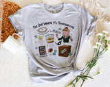 "The One Where It's Thanksgiving" design on a heather gray unisex t-shirt