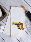 Maryland State Flower Black Eyed Susan Tea Towel, Flour Sack Kitchen Dish Towel