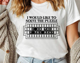 "Solve The Puzzle F*ck The Patriarchy" design on a white unisex t-shirt