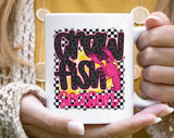 "Crawfish Season" design on a white ceramic coffee mug