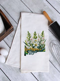 New Mexico State Flower Yucca Tea Towel, Flour Sack Kitchen Dish Towel