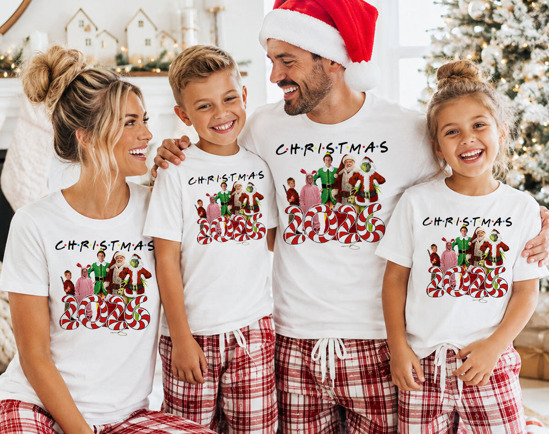 Christmas 2026 Pajama Shirt Holiday Movies for Adults and Kids