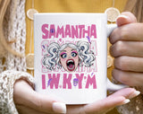 "Samantha Dungeon Crawler Carl Book Inspired" design on a white ceramic coffee mug