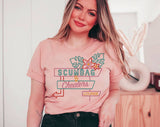 "Scumbag & Cheaters Lounge" design on a peach unisex t-shirt