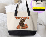 Stay Kind Baby Punch Monkey Cute Tote Bag