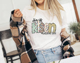 He Is Risen Matthew 28:6 Easter T-Shirt, Cute Spring Graphic Tee