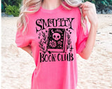 "Smutty Book Club" design on a pink watermelon Comfort Colors t-shirt