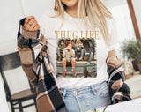 "Thug Life Hocus Pocus" design on a white unisex t-shirt