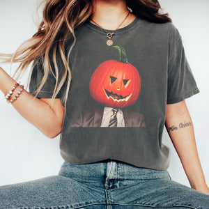 Dwight The Office Pumpkin Head - Funny Halloween T-Shirt