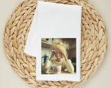 Doll Face Meme Hot Mess Coffee Tea Towel, Flour Sack Kitchen Dish Towel