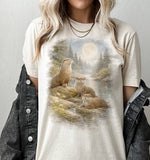 Otter Nature Retro 90s Boho Otters T-Shirt, Outdoor Adventure Tee