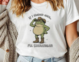 "If I Shenan It Once Frog" design on a unisex t-shirt