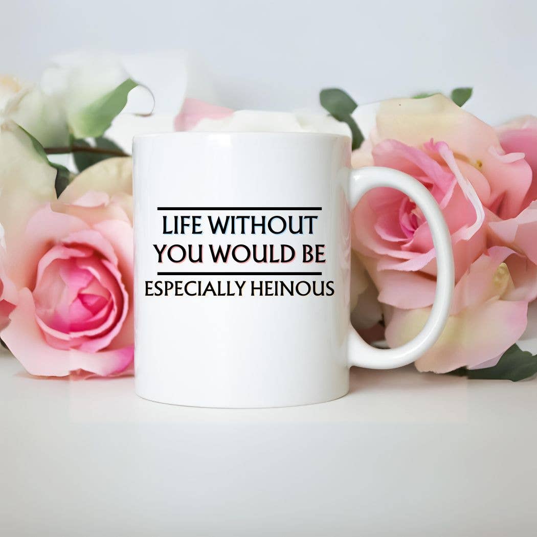 "Law & Order SVU" design on a white ceramic coffee mug