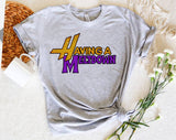 "Having A Meltdown" design on a heather gray unisex t-shirt