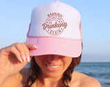 Warning The Girls Are Drinking Again Trucker Hat, Snapback Mesh Cap