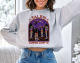 Salem Summer Camp Retro 70s Cartoon Halloween Sweatshirt, Unisex Crewneck