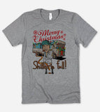 "Sh*tter's Full" design on a heather gray unisex t-shirt