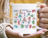 "My Daily Affirmations" design on a white ceramic coffee mug