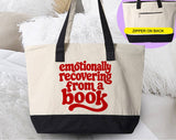 Emotionally Recovering From A Book Funny Tote Bag