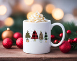 Plaid Christmas Trees Cute Coffee Mug