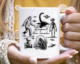 Respect The Locals Mothman Bigfoot Ufo Alien Coffee Mug