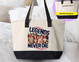 Legends Never Die Sandlot Baseball Tote Bag