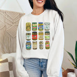 "Pickle Jar Brands" design on an ash gray unisex crewneck sweatshirt