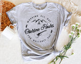 "Overtime Hours Mountain Oliver Anthony" design on a heather gray unisex t-shirt